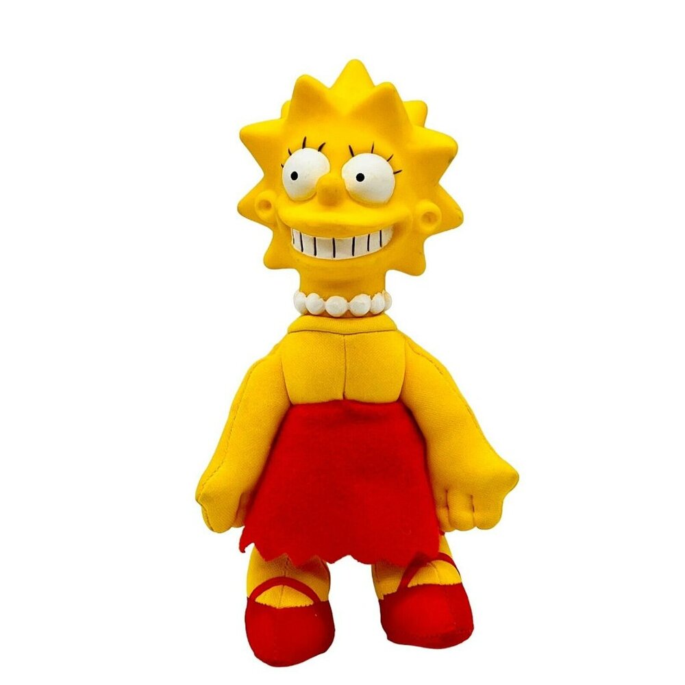 Simpsons Lisa Sister‎ Vinyl Head Plush Body Doll 1990 20th Century Fox Vintage